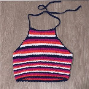 Crochet halter crop top